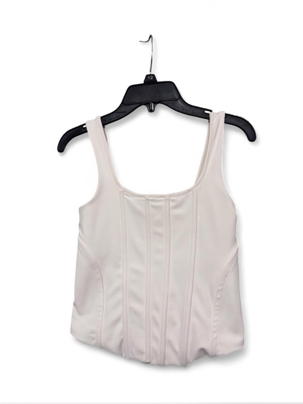 Sleeveless Scoop Neck Tank Top - White